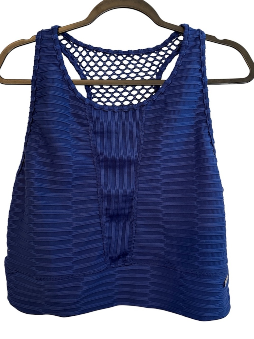 Nine West Royal Blue Textured Racerback Sports Bra